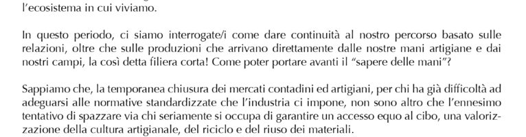 Mercati contadini ed artigiani chiusi,  tutt* a fare gli acquisti on-line!